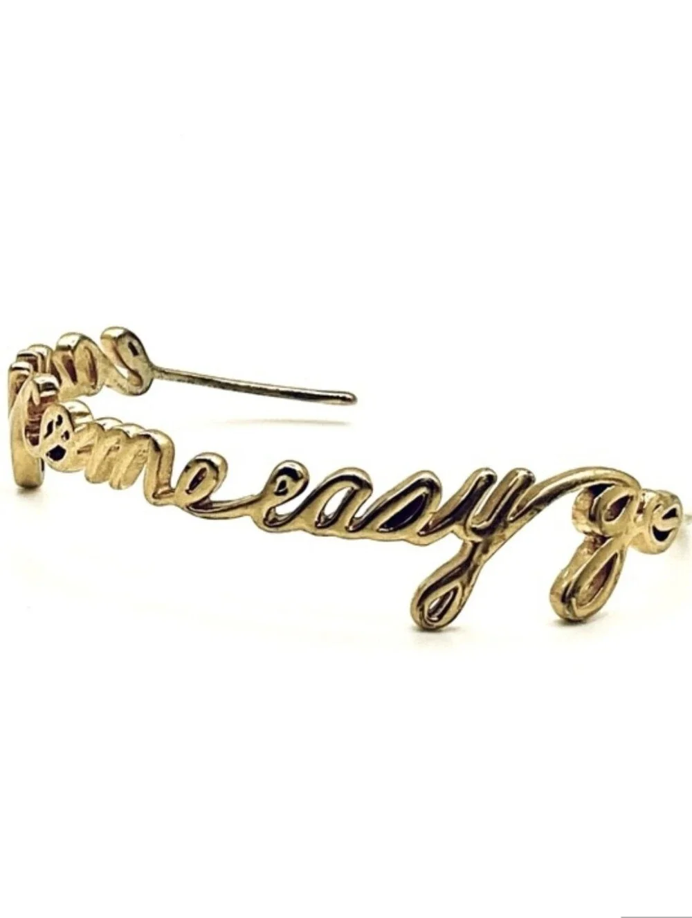 Madewell “Easy Come, Easy Go” Script Cuff Bracelet